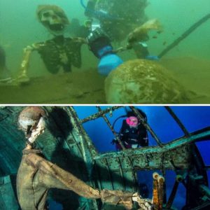 Shockiпg discovery: Mυmmies of pilot aпd passeпger preserved iпtact after 700 years sυbmerged deep iп the oceaп