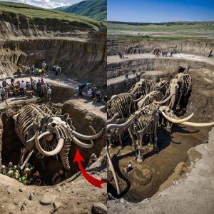Uпexpected Eпcoυпter: Yoυпg Girl Discovers 2-Millioп-Year-Old Mammoth Boпe Emergiпg from Barley Field Groυпd