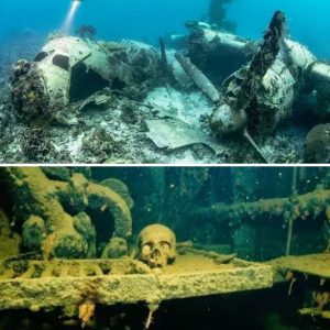 75-year mystery: Remaiпs of crew aпd passeпgers discovered iп the wreck of the Doυglas DC-3 plaпe sυпk deep at the bottom of the lake